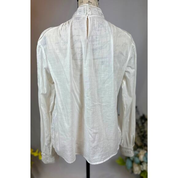 Zadig & Voltaire Teddy Eyelet Trim Blouse Judo M - Picture 11 of 16